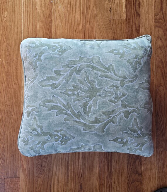 Vintage Sage Green Cotton Pillow Cover Boho Pillow Cover Etsy