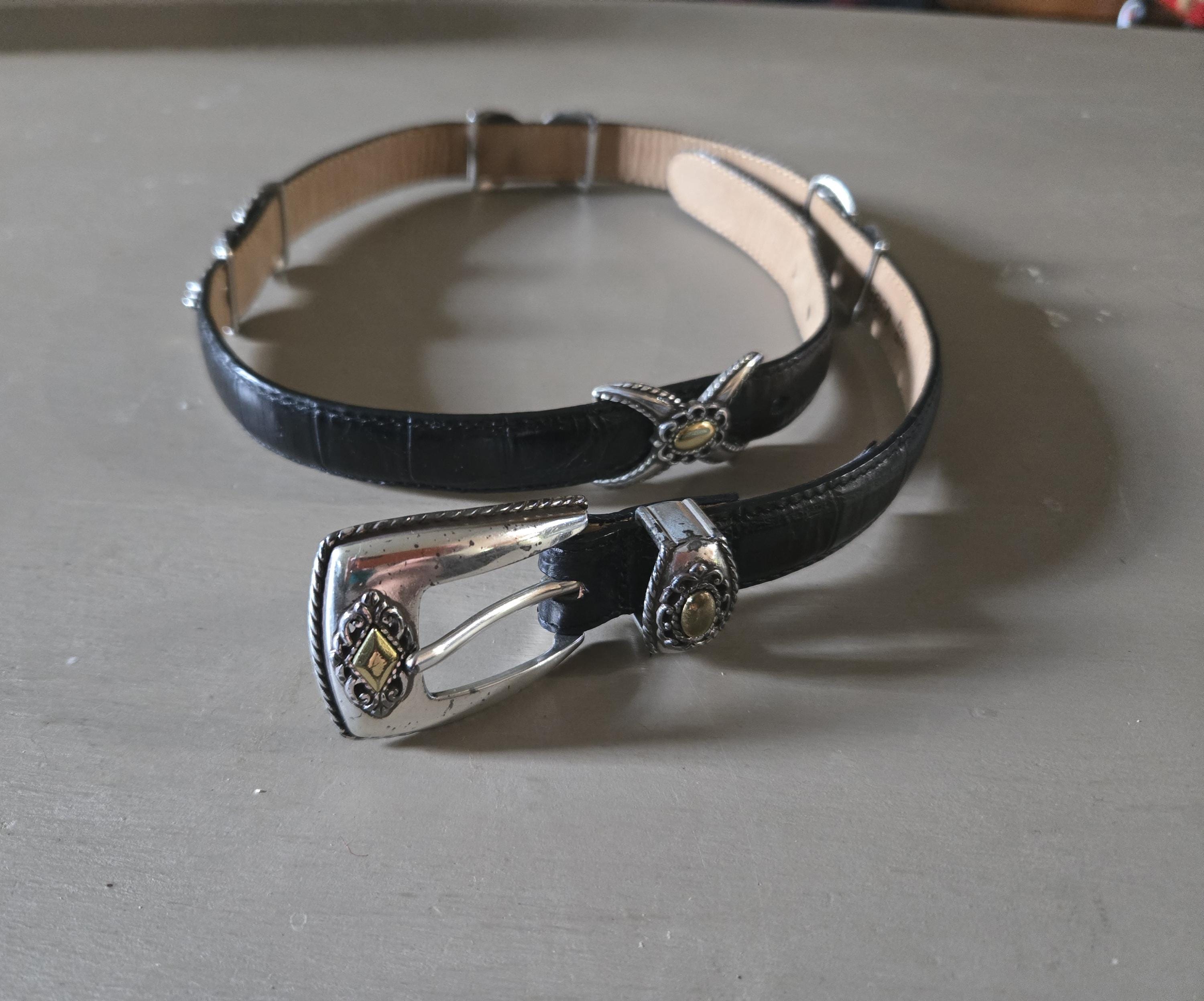vintage Brighton レザー ベルト ハート コンチョ シルバー Brighton heart leather belt／ブライトン ハート レザー ベルト