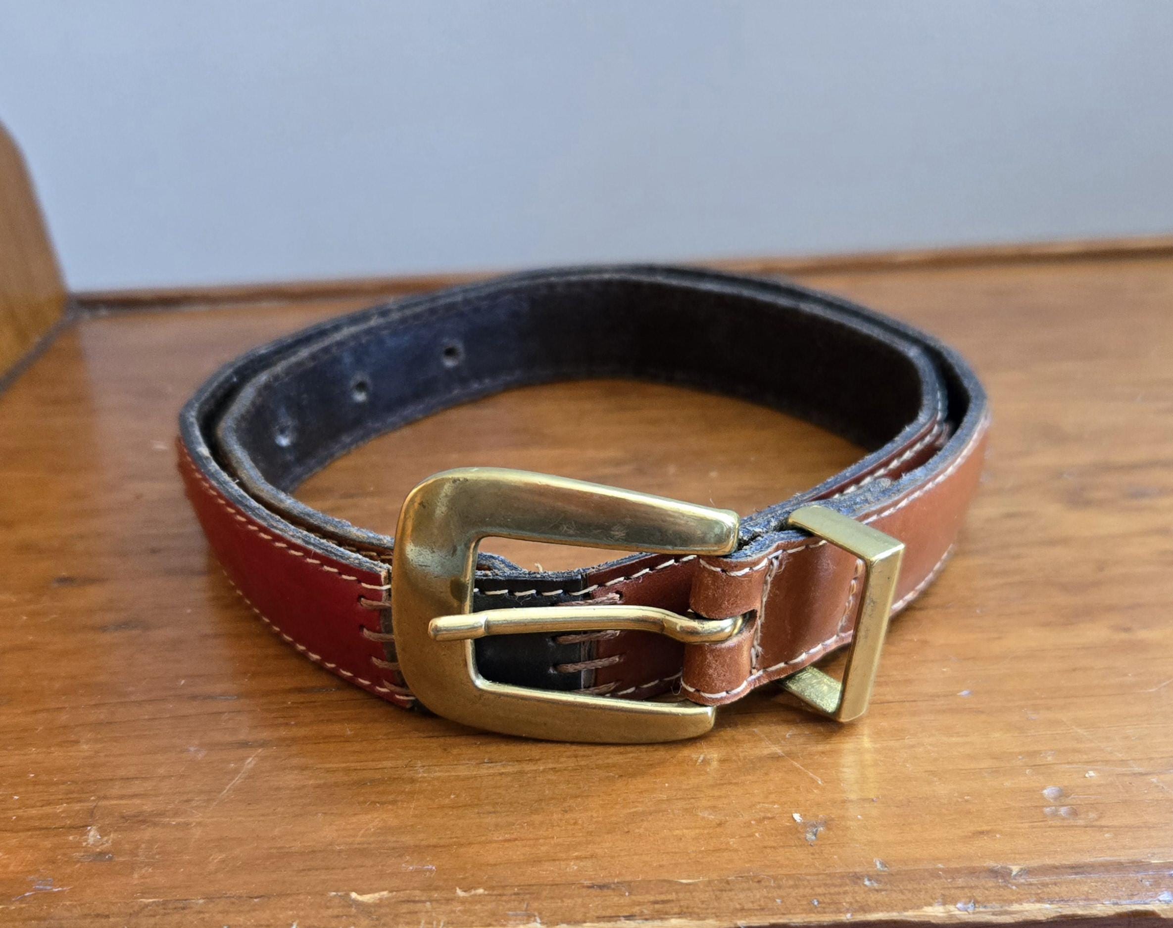 Fossil Genuine Brown Leather Patchwork Belt BT2844-200 Size Large Vintage Fossil Brown Leather Patchwork Belt - Etsy main image 3