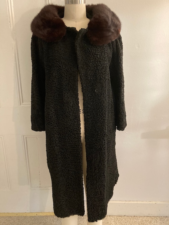 Vintage 1940's Genuine Persian Curly Lamb Fur Coat