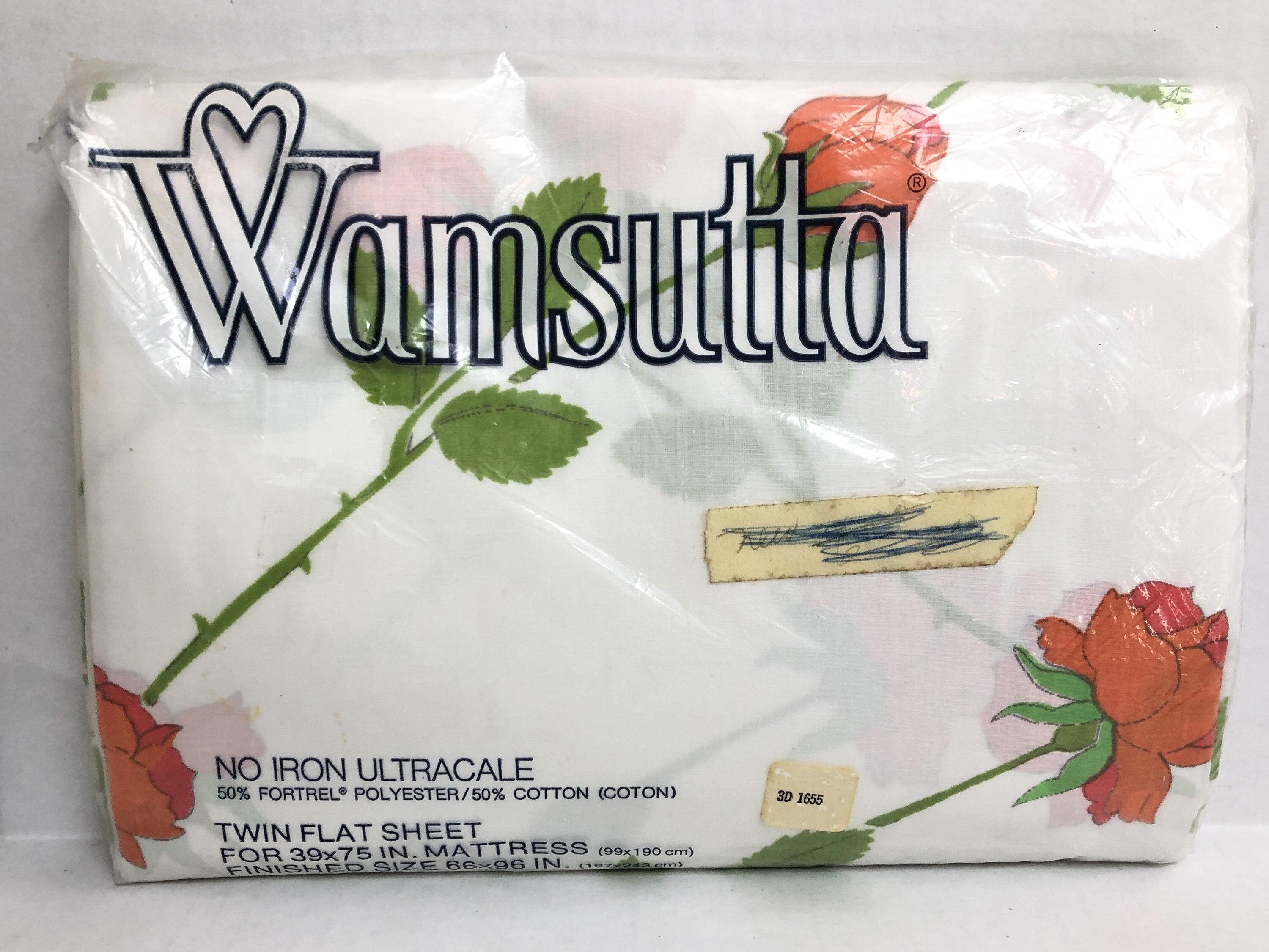 Wamsutta Dior Rose Twin Flat Sheet Percale 50/50 NEW 2 Etsy