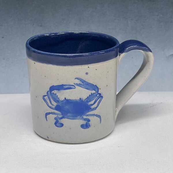 Crab Mug, Handmade Mug, Ceramic Mug, Stoneware, Housewarming Gift, Coffee Mug, Unique Mug, Pottery Mug, Sea Life, Crab,