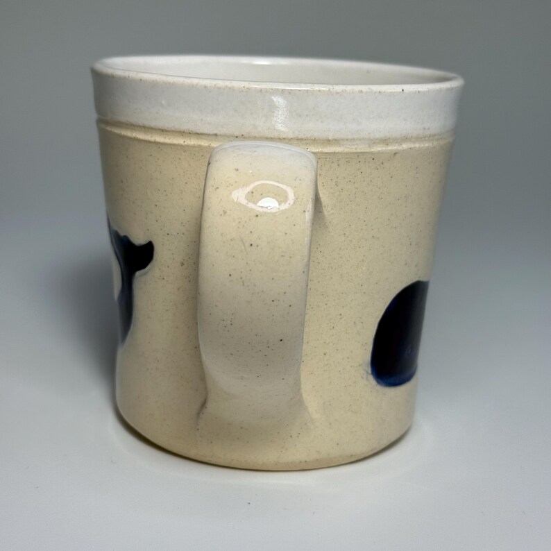 Taza de ballena, taza hecha a mano, taza náutica, taza de café, taza de cerámica, linda ballena imagen 4