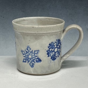 Snowflake Mug, Snowflakes, Holiday Gift, Holiday Mug, Snow, Coffee Mug, Unique Mug, Pottery Mug, Merry Christmas, Holiday Gift, Christmas