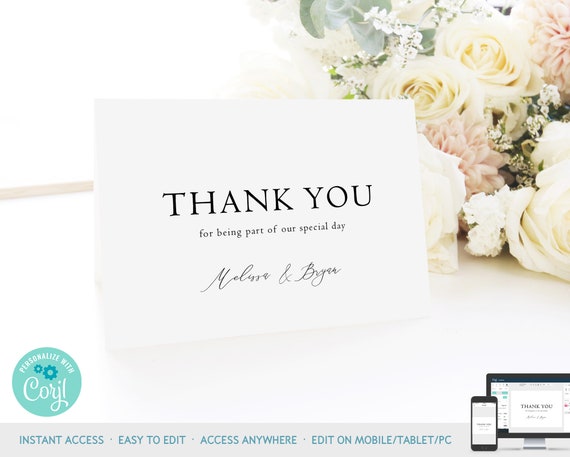 Wedding Thank You Note Template from i.etsystatic.com