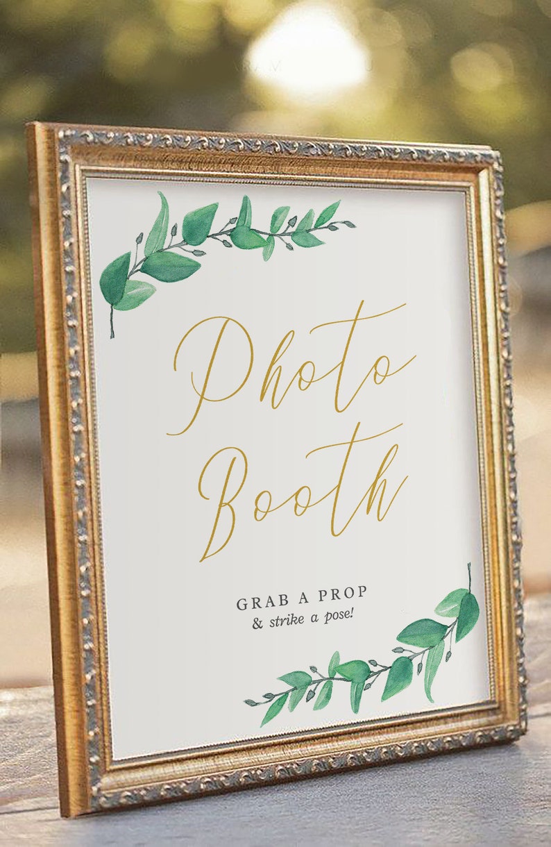 Wedding Photo Booth Sign Template Printable Photo Booth Sign | Etsy