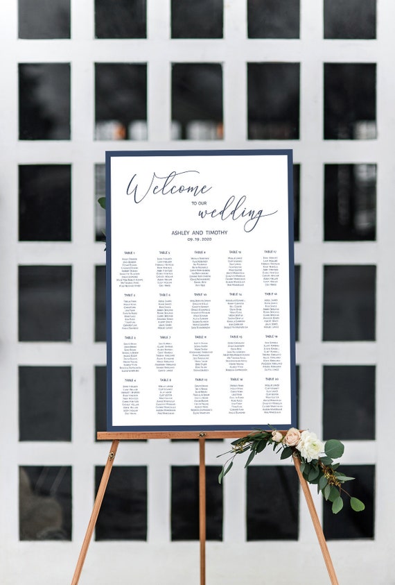 Modern Seating Chart Wedding