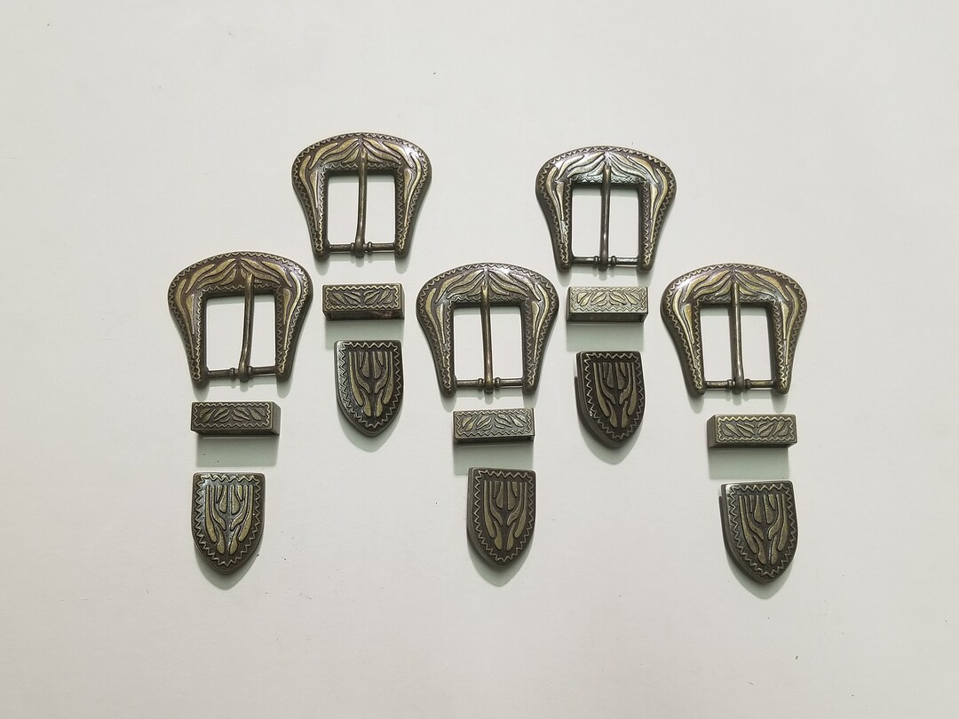 Belt Buckle Lot / Western Belt Buckle Lot / Belt Buckle, Keeper and Tip