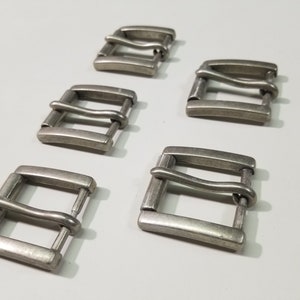 Belt Buckle Lot- 5 Belt Buckles - Brushed Nickel Plated 1-1/4&quot; Wide