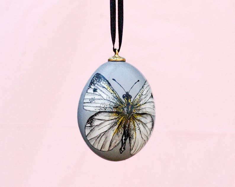 Butterfly Chicken Egg Ornament