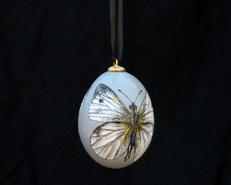 Butterfly Chicken Egg Ornament