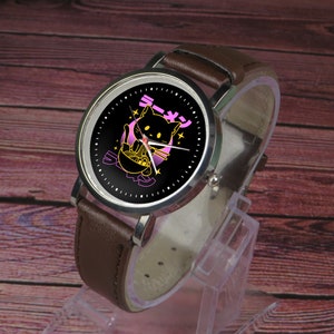 Ramen Cat Watch: Japanese Leather Strap, Quartz Movement bild 6