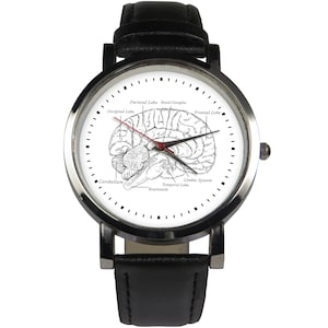 Orologio anatomico del cervello: orologio da polso con biologia dettagliata, regalo per le neuroscienze
