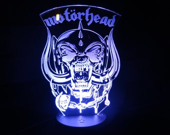 Motorhead Acrylic Engraved LED lamp