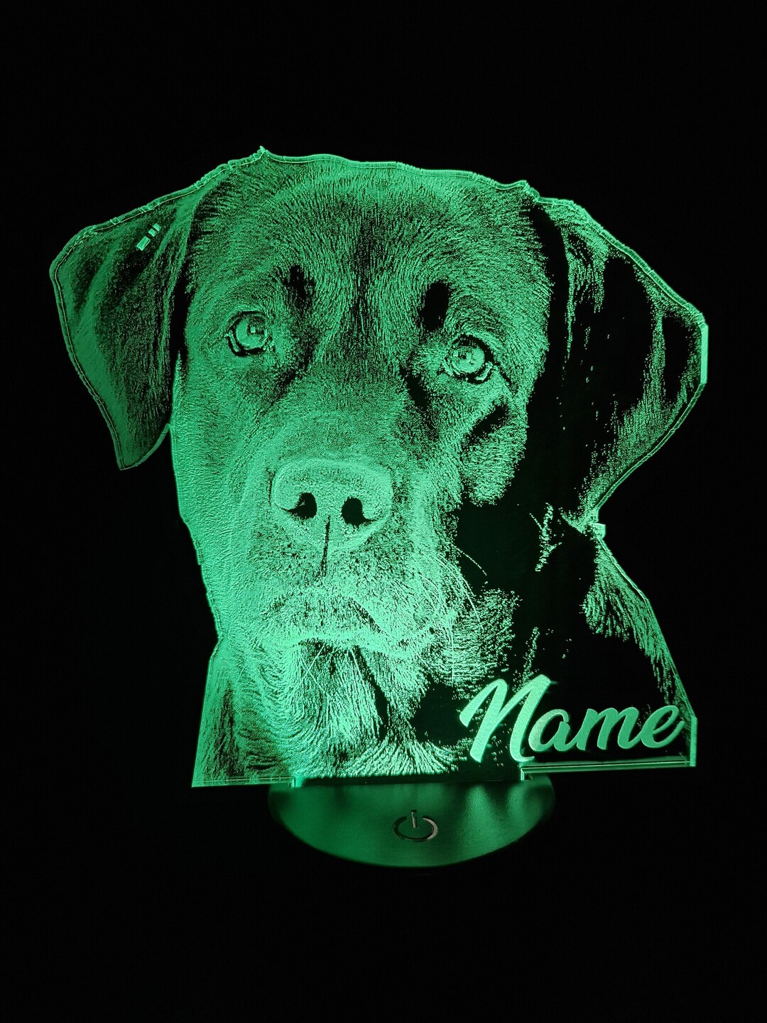 Personalized Labrador Retriever Engraved LED Desk Lamp Remote APP With ...