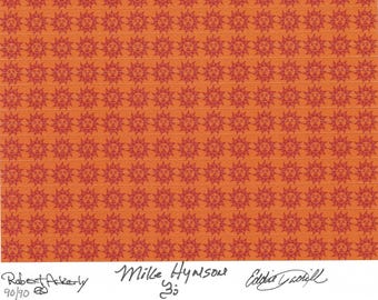 Blotter Art 'ORANGE SUNSHINE' Perforated Sheet Signed and Numbered By 3 Brotherhood of Eternal Love