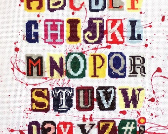 Ransom Note Magazine Letter Cut Out Font Sampler - Type for True Crime Fans and Murderinos