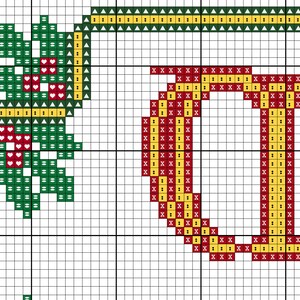 Merry Kiss My Ass Sarcastic 'Merry Christmas' Parody, Advanced Cross-Stitch Pattern Instant Download PDF zdjęcie 2