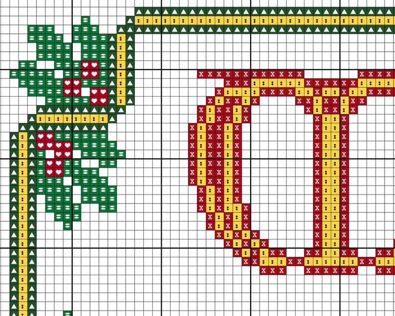 Merry Kiss My Ass Sarcastic 'Merry Christmas' Parody, Advanced Cross-Stitch Pattern Instant Download PDF zdjęcie 2