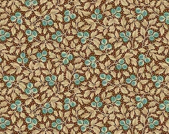 Primrose Botanical Beauty Coffee - Edyta Sitar - PER QUARTER METRE Primrose Botanical Beauty Coffee - Edyta Sitar - PER QUARTER METRE