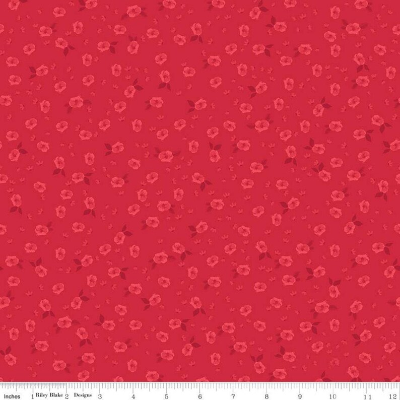 C10564 Riley Blake Land of Liberty Tonal Red by My Mind/'s Eye