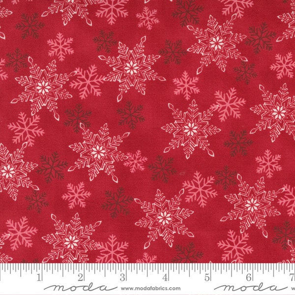 Moda "Home Sweet Holidays" Snowflake Blender Red (56002-12) by Deb Strain