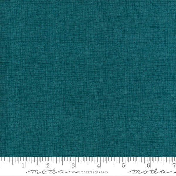Moda "Cottage Bleu" Thatched Solid Deep Sea (48626-145) by Robin Pickens