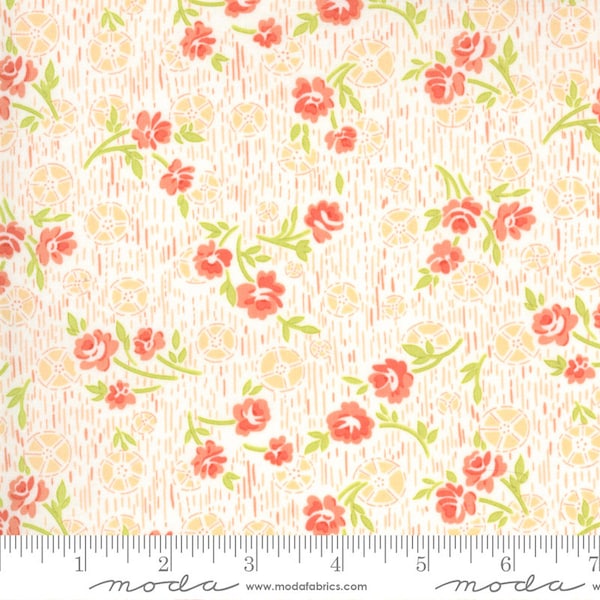 Moda "Strawberries Rhubarb" Summer Posies Crisp Line (20403-18) by Joanna Figueroa from Fig Tree Co