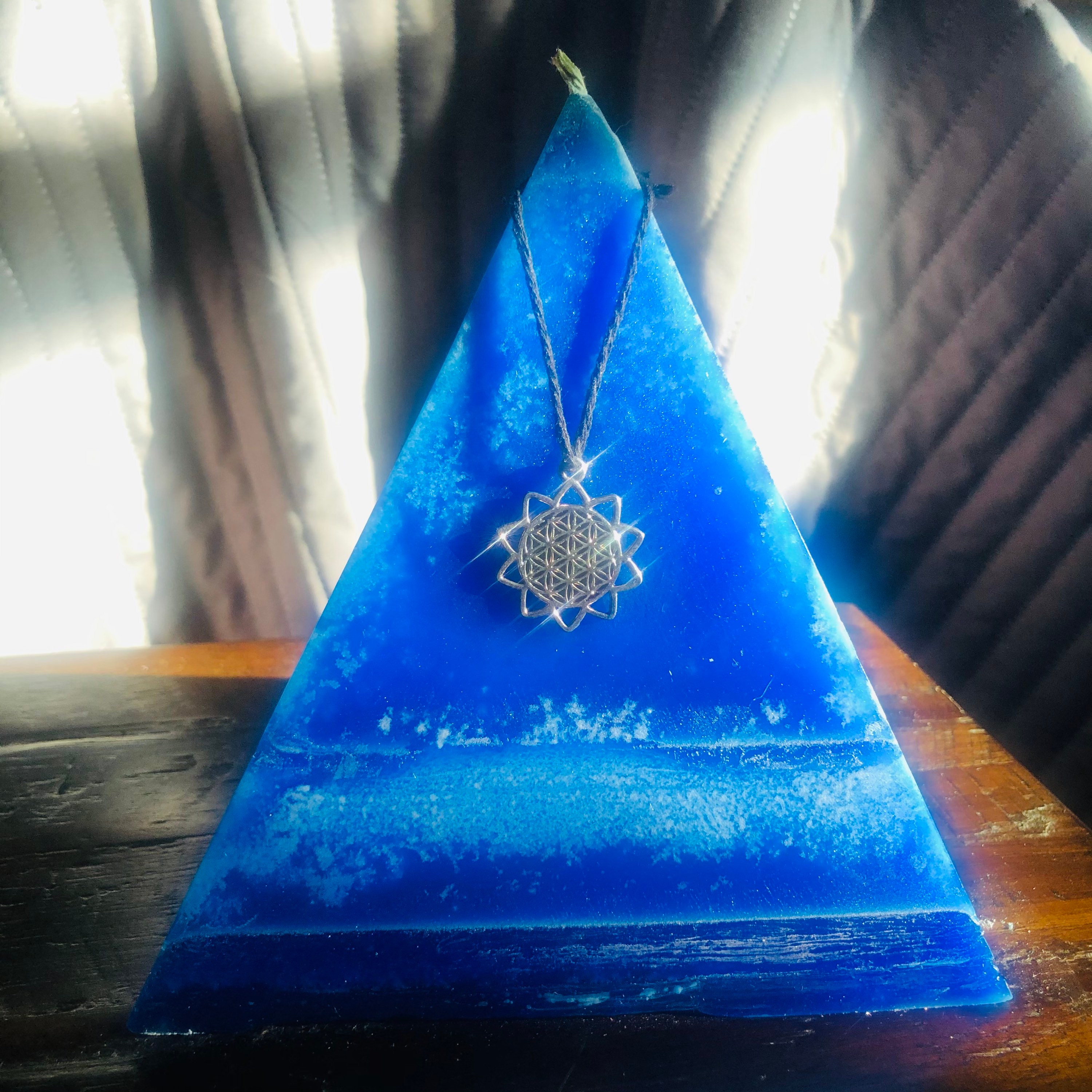 Large Pyramid Candle with treasures inside Charms Surprise Etsy