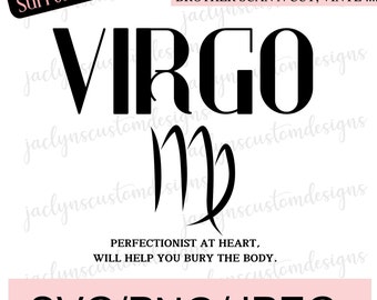 Digital Download- Funny Virgo Design For Tshirt, Mug, Sweater DIY-  Cricut/Silhouette Makers- Virgo Files Print On Demand Supported SVG PNG