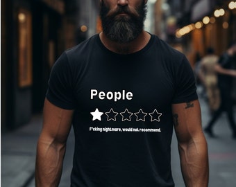 Digital Download- People One Star Review Funny SVG PNG Design For Tshirt, Mug, Sweater DIY-  Cricut/Silhouette Makers- Anti Social Tee Gift