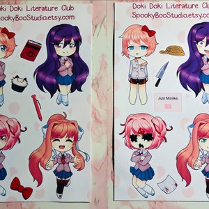 Doki Doki Literature Club 3&quot; Sticker Sheets