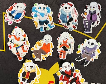 Undertale AU 2.5 Inch Sticker Packs of 10