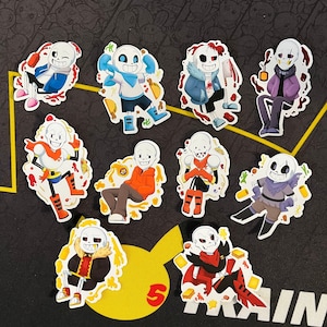 Lot de 10 autocollants Undertale UA 2,5 pouces