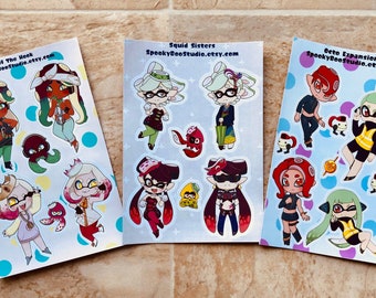 Splatoon 3" Sticker Sheets