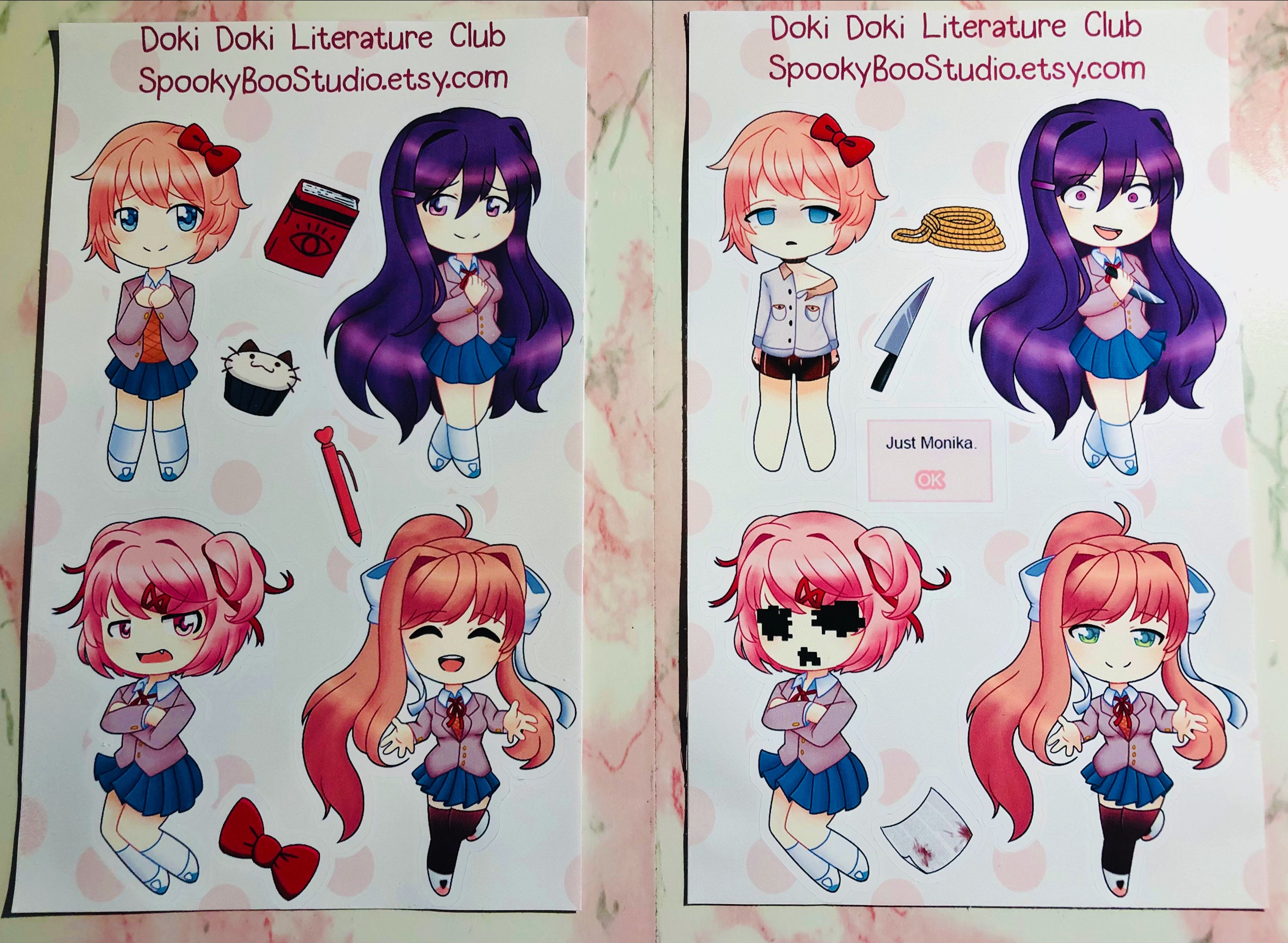 Doki Doki Literature Club 3 Sticker Sheets 