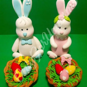 Hase Ostern Tortendeko, Fondant Hase Cake Topper, Ostern Kuchen Topper, schöner Hase Cake Topper