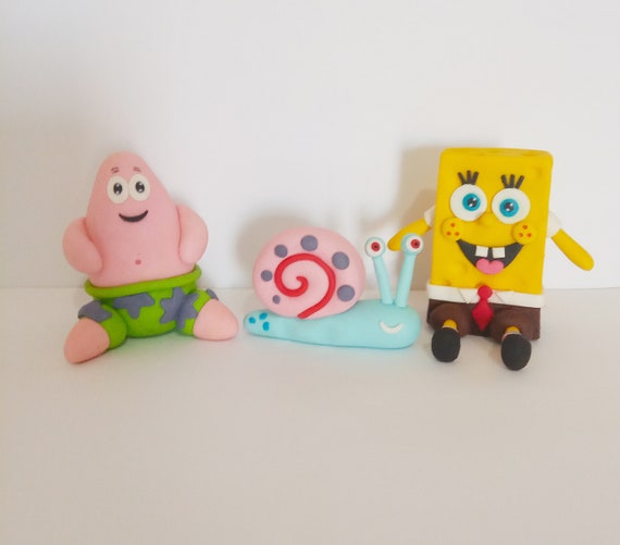 Spongebob Square Pants Cake Toppers, Centerpiece, Fondant Toppers