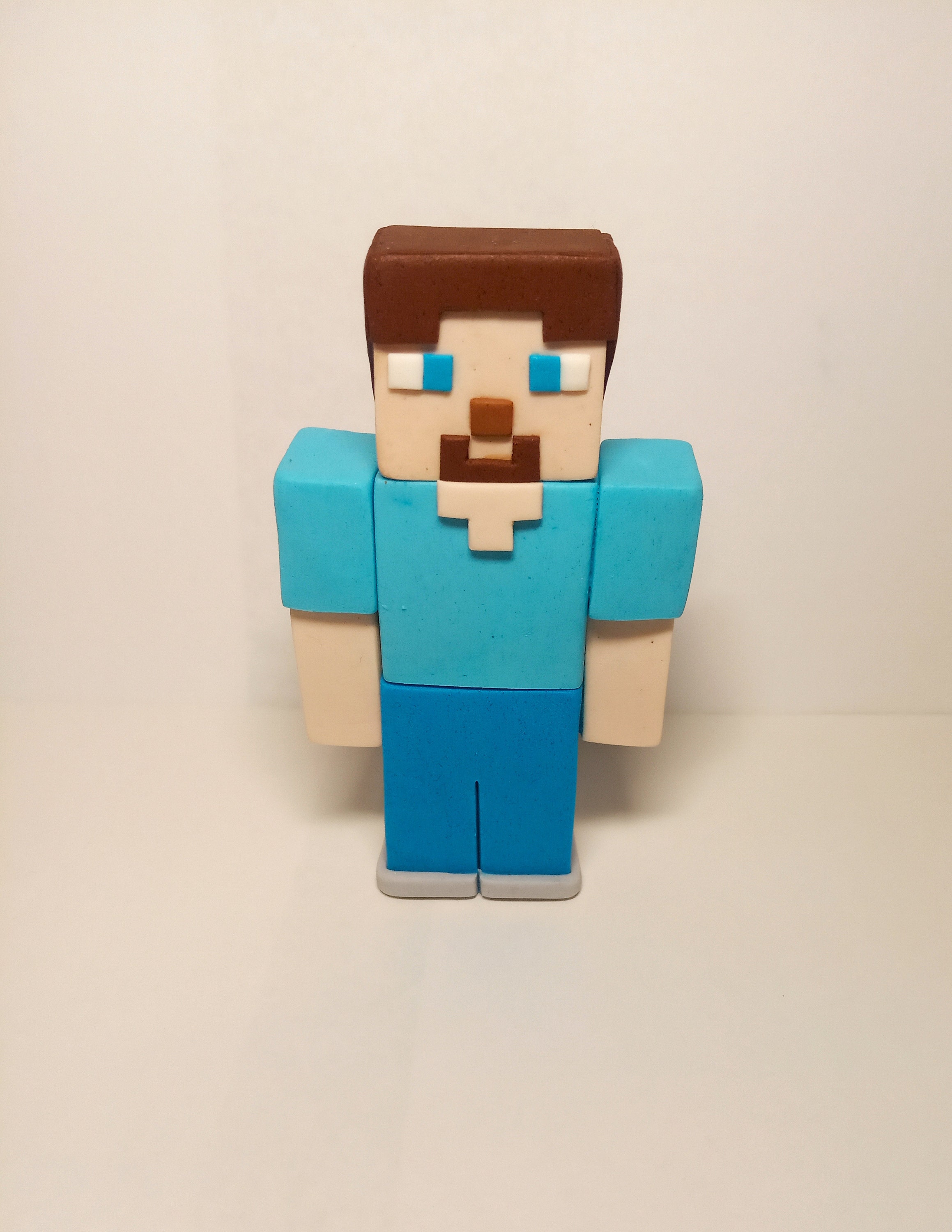 Minecraft Inspired Fondant Cake Topper Set Steve Creeper Etsy UK