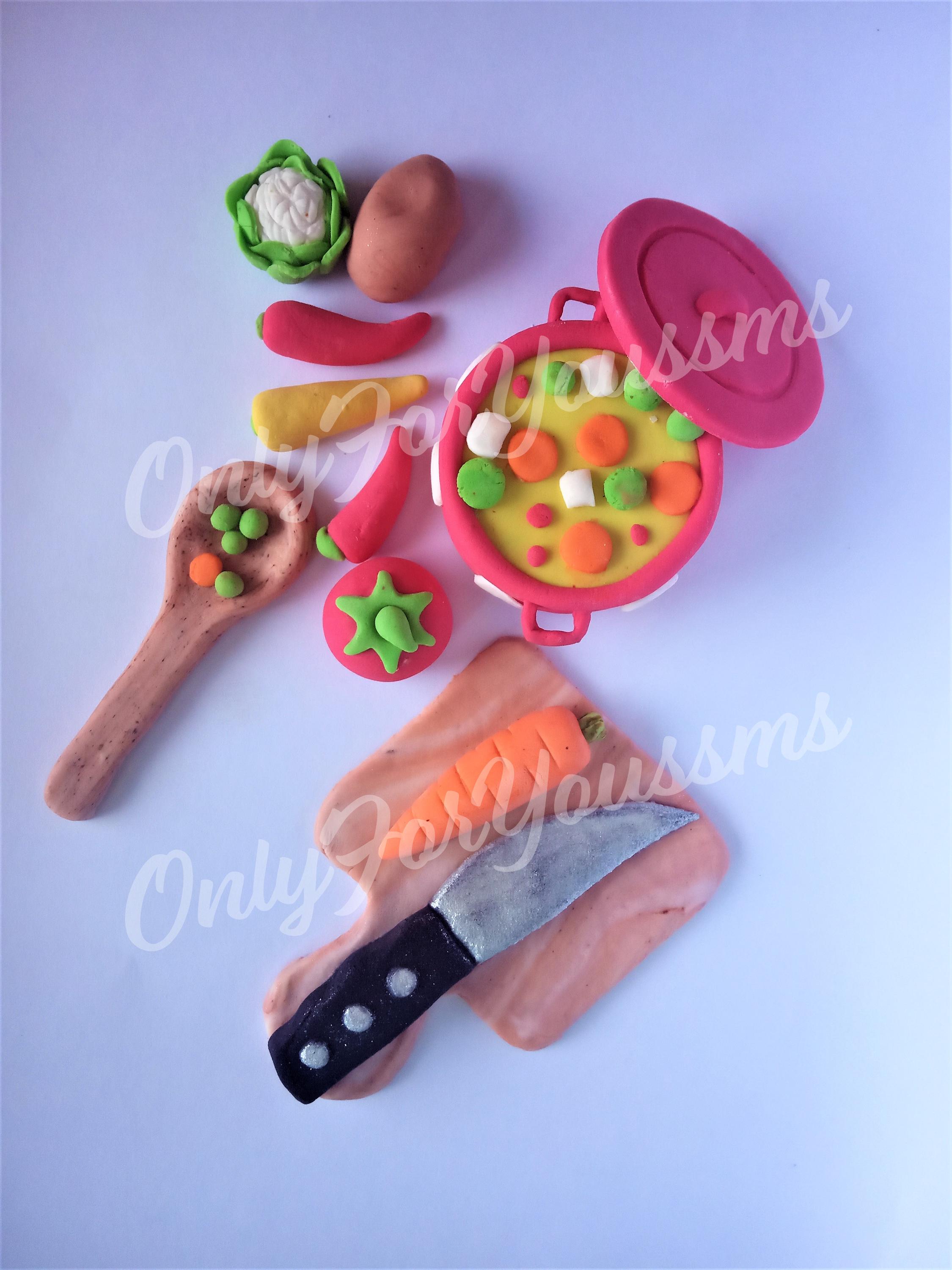 Cooking Fondant Cake Topper, Kitchen Themed Fondant Topper, Fondant Pot ...