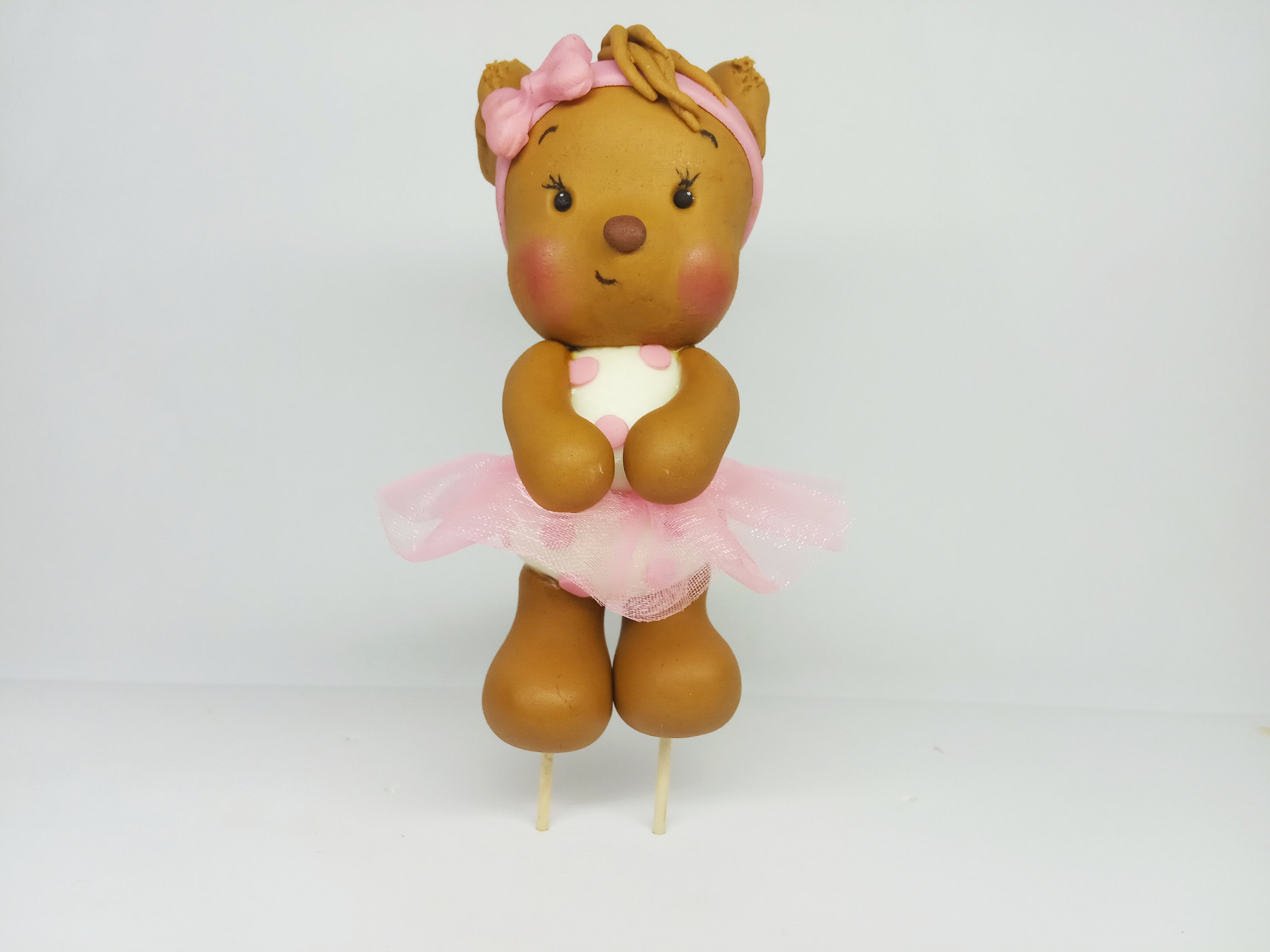 Buy Girl Teddy Bear Cake Topper Fondantfondant Cake Topper for Online