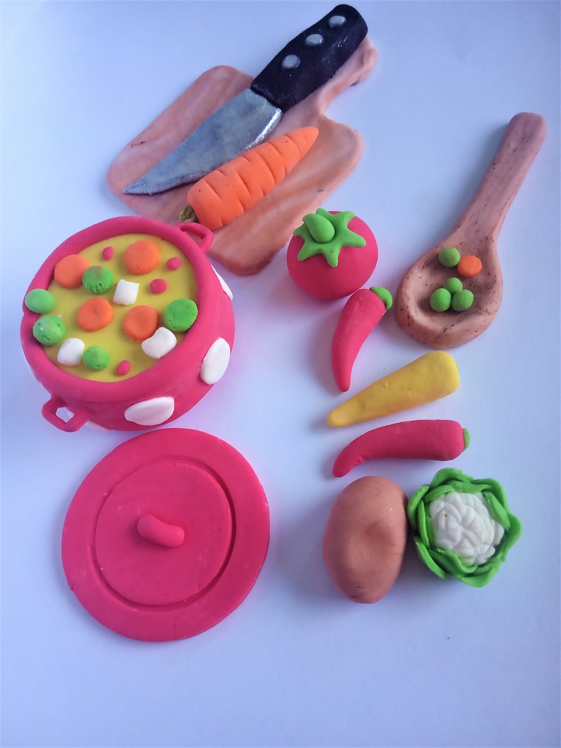 Cooking fondant cake topper kitchen themed fondant topper Etsy