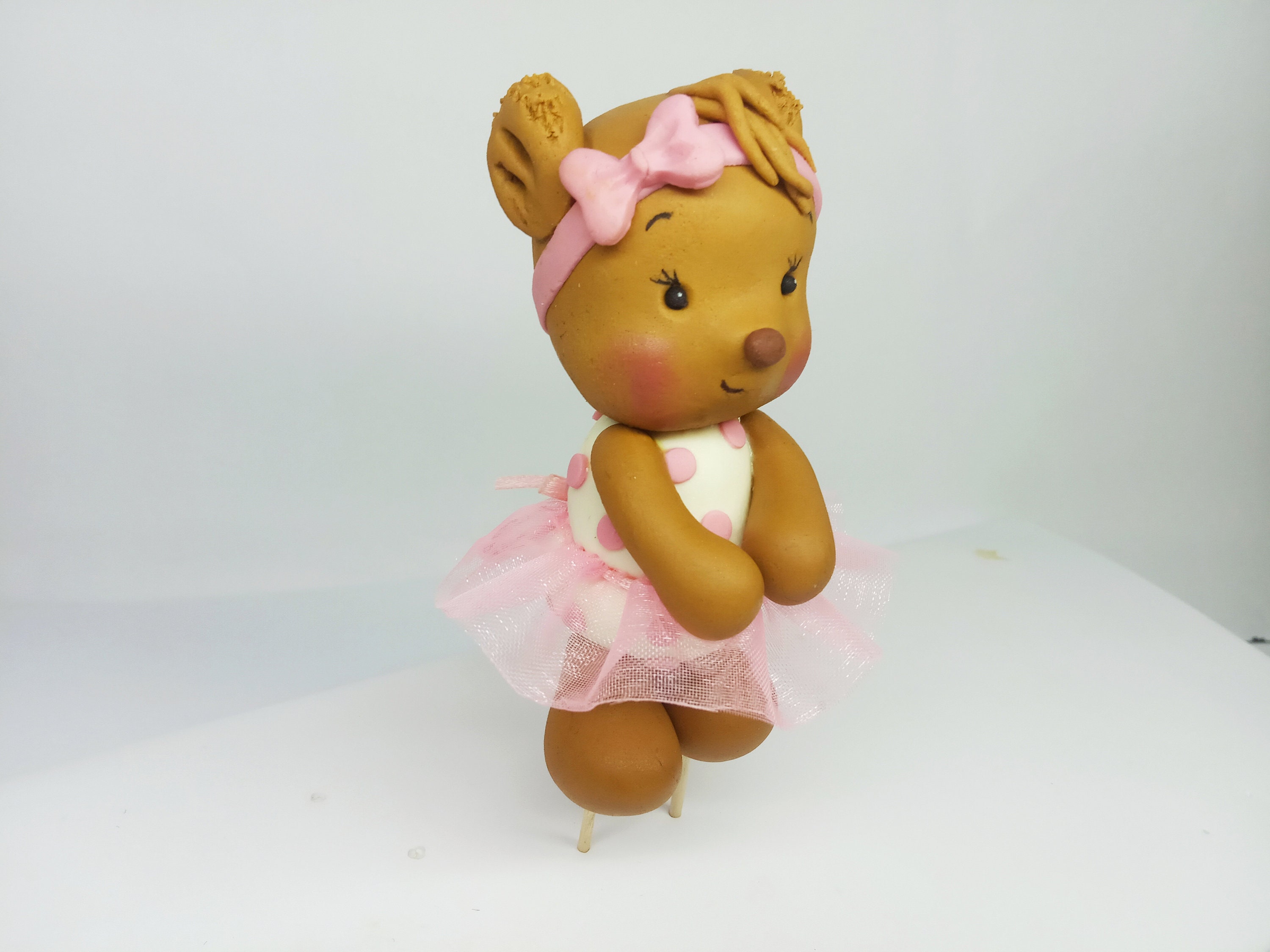 Buy Girl Teddy Bear Cake Topper Fondantfondant Cake Topper for Online