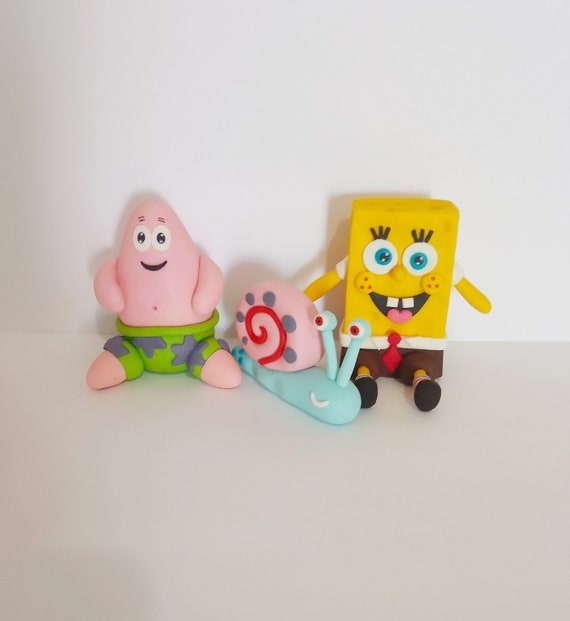 Spongebob Square Pants Cake Toppers, Centerpiece, Fondant Toppers 