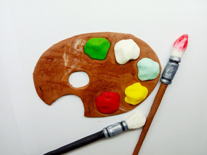 Edible PAINT PALETTE TOPPERS fondant paint palette circles. Etsy