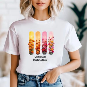 Carnation Flower T-Shirt: October Birth Flower, Soft Cotton Tee