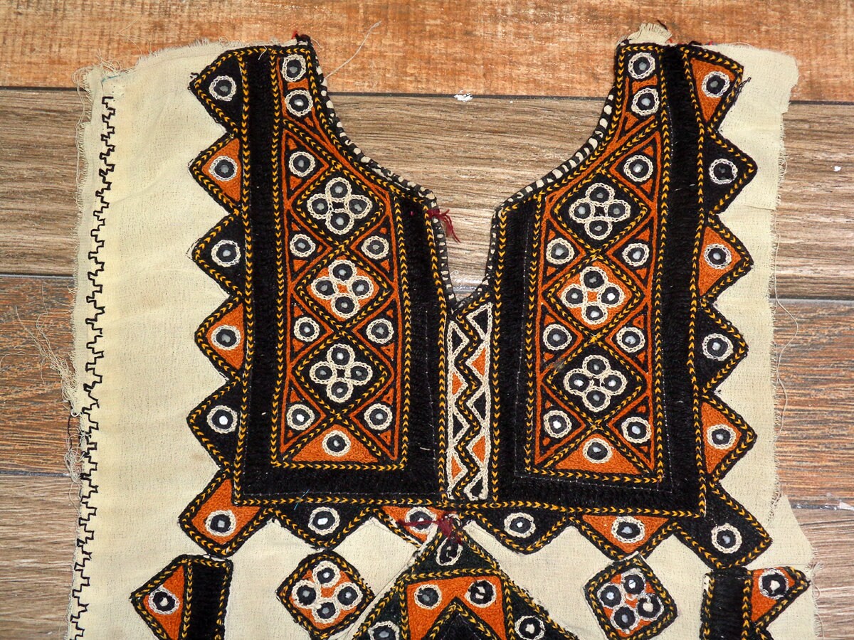 Vintage Neck Yoke Embroidered Yoke Ethnic Patch Sewing Craft Etsy