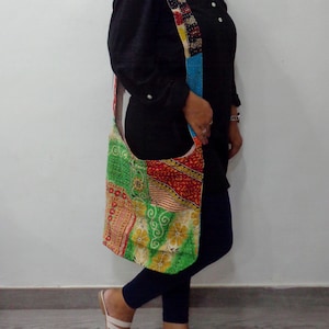 10Pc Wholesale Lot Vintage Kantha Bag, Handmade Cotton Bag, Kantha Cross body Bag Kantha Shoulder Bag, Handmade Shopping Tote Bag Indian Bag