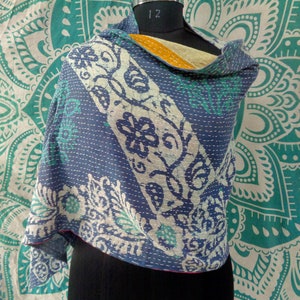 Wholesale Lot Handmade Kantha Scarves: Vintage Recycled Cotton Neck Wrap image 4