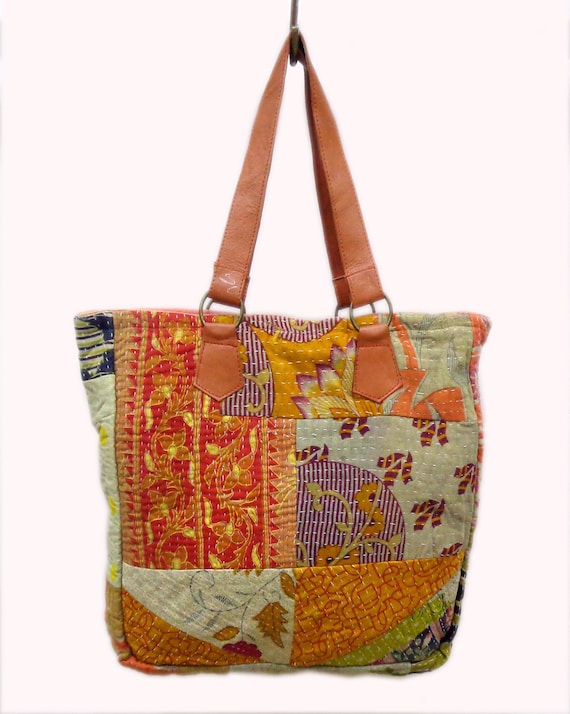 Indian Kantha Bag/Handmade Patch Shoulder Bag/Vin… - image 1